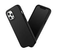 RHINOSHIELD Case Compatible with iPhone 12 Pro Max | SolidSuit -Shock Absorbent Slim Design Protective Cover with Premium Matte Finish 3.5M/11ft Drop Protection Changeable Camera Rings - Classic Black