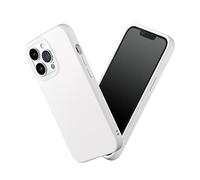 RHINOSHIELD Case Compatible with [iPhone 13 Pro] | SolidSuit - Shock Absorbent Slim Design Protective Cover with Premium Matte Finish 3.5M/11ft Drop Protection Changeable Camera Rings - Classic White