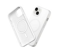 RHINOSHIELD Case Compatible with [iPhone 14/13] | SolidSuit Compatible with Magsafe - Shock Absorbent Slim Design Protective Cover with Premium Matte Finish 3.5M/11ft Drop Protection - Classic White