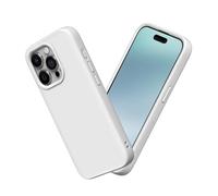RHINOSHIELD Case Compatible with [iPhone 15 Pro] | SolidSuit - Shock Absorbent Slim Design Protective Cover with Premium Matte Finish 3.5M / 11ft Drop Protection - Classic White