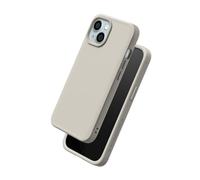 RHINOSHIELD Case Compatible with iPhone 15 | SolidX - Reinforced Shock-Absorbing Slim Design Protective Cover with 3.5M / 11ft Drop Protection - Shell Beige
