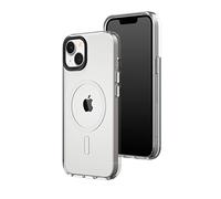 RHINOSHIELD Clear Case Compatible with Magsafe for [iPhone 13/14] | Superior magnetic, Advanced Yellowing Resistance, Crystal Clear, Protective and Customizable Clear Phone Case - Black Camera Ring