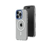 RHINOSHIELD Clear Case Compatible with Magsafe for [iPhone 15 Pro Max] | Superior magnetic, Advanced Yellowing Resistance, Crystal Clear, Protective Clear Phone Case - Cobalt Blue Camera Ring