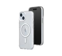 RHINOSHIELD Clear Case Compatible with Magsafe for [iPhone 15] | Superior magnetic, Advanced Yellowing Resistance, Crystal Clear, Protective and Customizable Clear Phone Case - White Camera Ring