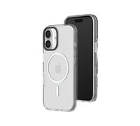 RHINOSHIELD Clear Case Compatible with Magsafe for [iPhone 16] | Superior magnetic, Advanced Yellowing Resistance, Crystal Clear, Protective and Customizable Clear Phone Case - Black Camera Ring