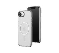 RHINOSHIELD Clear Case Compatible with Magsafe for iPhone 16e | Superior magnetic, Advanced Yellowing Resistance, Crystal Clear, Protective and Customizable Clear Phone Case - Black Camera Ring