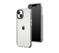 RHINOSHIELD Crystal Clear Case Compatible with [iPhone 13/14] | Advanced Yellowing Resistance, High Transparency, Protective and Customizable Clear Phone Case - Black Camera Ring