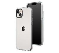 RHINOSHIELD Crystal Clear Case Compatible with [iPhone 14 Plus] | Advanced Yellowing Resistance, High Transparency, Protective and Customizable Clear Phone Case - Black Camera Ring