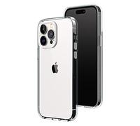 RHINOSHIELD Crystal Clear Case Compatible with [iPhone 14 Pro Max] | Advanced Yellowing Resistance, High Transparency, Protective and Customizable Clear Phone Case - White Camera Ring