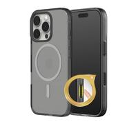 RHINOSHIELD JellyTint Transparent Protective Case with Camera Control Capture Button Compatible with MagSafe for [iPhone 16 Pro Max] Superior Magnetic Force, Scratch Resistant, Shockproof - Ash Black