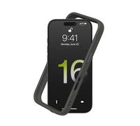 RHINOSHIELD Bumper Case Compatible with [iPhone 16 Pro] | CrashGuard - Shock Absorbent Slim Design Protective Cover 3.5M / 11ft Drop Protection - Graphite