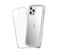 RHINOSHIELD Modular Case compatible with [iPhone 12/12 Pro] | Mod NX - Customizable Shock Absorbent Heavy Duty Protective Cover - Platinum Gray