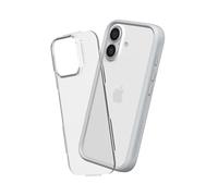 RHINOSHIELD Modular Case Compatible with [iPhone 16 Plus] | Mod NX - Customizable Shock Absorbent Heavy Duty Protective Cover 3.5M / 11ft Drop Protection - Platinum Gray