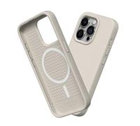 RHINOSHIELD SolidSuit Case Compatible with Magsafe for [iPhone 15 Pro] | Shock Absorbent Slim Design Protective Cover with Premium Matte Finish 3.5M / 11ft Drop Protection - Shell Beige