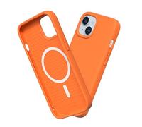 RHINOSHIELD SolidSuit Case Compatible with Magsafe for [iPhone 15] | Shock Absorbent Slim Design Protective Cover with Premium Matte Finish 3.5M / 11ft Drop Protection - Neon Orange
