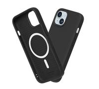 RHINOSHIELD SolidSuit Case Compatible with Magsafe for [iPhone 15] | Shock Absorbent Slim Design Protective Cover with Premium Matte Finish 3.5M / 11ft Drop Protection - Classic Black