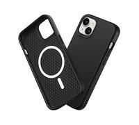 RHINOSHIELD SolidSuit Case Compatible with Magsafe for [iPhone 14/13] | Shock Absorbent Slim Design Protective Cover with Premium Matte Finish 3.5M / 11ft Drop Protection - Classic Black