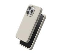 RHINOSHIELD Case Compatible with iPhone 15 Pro | SolidX - Reinforced Shock-Absorbing Slim Design Protective Cover with 3.5M / 11ft Drop Protection - Shell Beige
