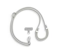 RHINOSHIELD Waterproof and Durable TPU Crossbody Phone Lanyard | Adjustable, Extra loop to hang Airpods, Keys and Card Holders, Durable Strap with Trendy Colors(Landyard Card Included) - Fog Gray