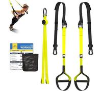 RHINOSPORT Sling Trainer, Sling Trainer, Full Body Training, Sling Trainer for Home, Strength Training & Home Workout, Bodyweight Resistance Fitness Home Gym Equipment Indoor Outdoor (Yellow)