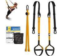 RHINOSPORT Sling Trainer Set with Door Anchor Adjustable Fitness Home Suspension - Suitable for Travel and for Indoor and Outdoor Training