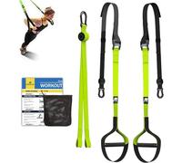 RHINOSPORT Sling Trainer Set with Door Anchor Adjustable Fitness Home Suspension - Suitable for Travel and for Indoor and Outdoor Training
