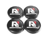 RhinoTuning 2.40" / 61mm Snap-on Wheel Centre Caps Black 4 Pack