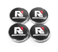 RhinoTuning 2.40" / 61mm Snap-on Wheel Centre Caps Chrome 4 Pack