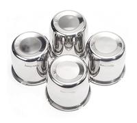 RhinoTuning 4 PCS 3.31 in Stainless Steel Wheel Center Caps for 3.31 in / 84 mm Trailer Truck Rim Center Holes, Matt Black Push Through Hub Caps 3.03 in Hight