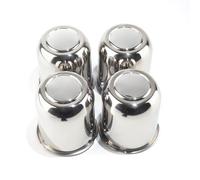 RhinoTuning 4 PCS 3.74 in Stainless Steels Top with Chrome detachable lid Wheel Center Caps for 3.74 in / 95mm Trailer Truck Rim Center Hole, Chrome Push Through Hub Caps 4.33 in High