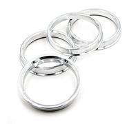Rhinotuning 4 x centring rings, diameter 64.1 mm, diameter 57.1 mm, silver aluminium