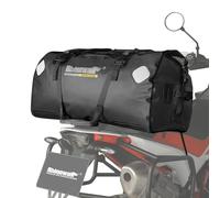 Rhinowalk 65L Waterproof Duffle Dry Bag - Motorcycle Tail & Seat Bag, Rear Rack & Trunk Compatible - Camping, Boating, Bicycling, Travel (Black)