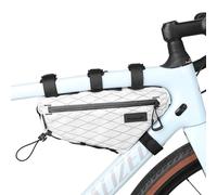 Rhinowalk Bicycle Front Frame Bag Bike Under Top Tube Triangle Bag Lightweight 1.7L Cycling Accessories Nylon Pack Pouch for Mountain Road Bike(White)