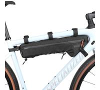 Rhinowalk Bicycle Front Frame Bag Bike Under Top Tube Triangle Bag Lightweight Extra Long 2.4L Touring Pack Cycling Nylon Pouch for Mountain Road Bike(Black)