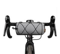 Rhinowalk Bike Handlebar Bag Bicycle Front Frame Storage Roll Bag Mountain Road Bikes Commuter Shoulder Professional Cycling Accessories-Reflective Grey
