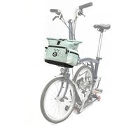 Rhinowalk Bike Handlebar Bag for Brompton Folding Bike Quick Release Bicycle Front Bag with Shoulder Strap Rain Cover for Urban Cycling