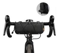 Rhinowalk Bike Handlebar Bag - Front Bag with Shoulder Strap for Road & Mountain Bikes (Black)
