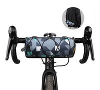Rhinowalk Bike Handlebar Bag - Front Bag with Shoulder Strap for Road & Mountain Bikes (Camouflage Blue)