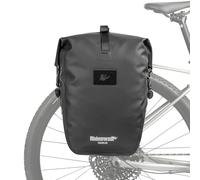 Rhinowalk Bike Pannier Bag Traveler Series Waterproof Bicycle Rear Rack Bags, Lightweight 840D Nylon,Quick Released Hook, Cycling Accessories for Long Distance Riding(Black,20L)
