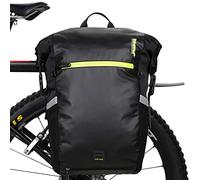 Rhinowalk Bike Pannier Bag Waterproof 22L Convertible - 2 in 1 Bicycle Saddle Bag Laptop Backpack Professional Cycling Accessories-Black