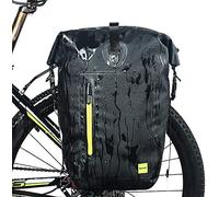 Rhinowalk Bike Pannier Bag Waterproof 25L for Bicycle Cargo Rack Saddle Bag Laptop Shoulder Bag Professional Cycling Accessories -Black&Green