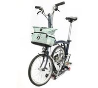 Rhinowalk Handlebar Bag for Brompton Folding Bicycle, 6.5L Expandable Front Bag with Quick Release Mount, Multiple Pockets, Shoulder Strap & Rain Cover (Duck Egg Blue)