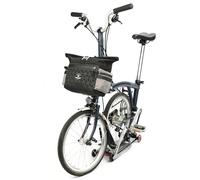 Rhinowalk Handlebar Bag for Brompton Folding Bicycle, 6.5L Expandable Front Bag with Quick Release Mount, Multiple Pockets, Shoulder Strap & Rain Cover (Black)