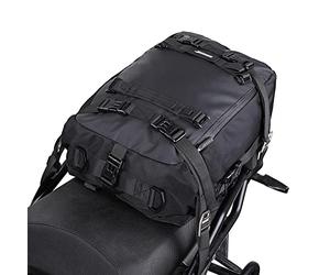Rhinowalk Motor Saddle Bag Motorcycle Pannier Bag Waterproof Multifunctional Rear Rack Trunk Seat Bag (Black 20L)