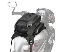 Rhinowalk Motorcycle Tank Bag Hard Shell Waterproof Expandable Motorcycle Seat Storage Bag 15-18L Motorbike Luggage Bag Backpack, YMTR3001KC, Carbon Black