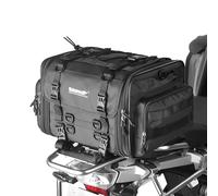 Rhinowalk Motorcycle Travel Luggage, Expandable Motorcycle Tail Bag 45L,Waterproof All Weather/Trunk/Rack Bag with Sissy Bar Straps-Black