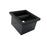 Rhinowares Square Knock Chute - Non-Slip Rubber Base & Sleeve To Reduce Noise, Black