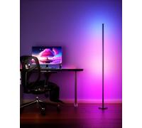 rhinowisdom LED Floor Lamp, 65" RGB Corner Floor Lamp with APP and Remote, Colour Changing Standing Lamp with 16 Million Colors, 300+ Preset Scenes, Music Sync, Mood Lighting for Living Room Bedroom