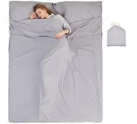 RHINSBENF Sleeping Bag Liner Camping Adult Sleep Sack Lightweight Travel Sheet for Hotel Bed Compact Ultralight Essential Cleaning Supplies Kit Travel Bedding Set for Backpacking
