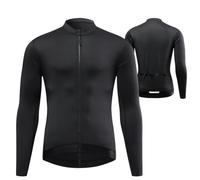 Rhipnide Men's Quick-Drying Casual Cycling Apparel for Summer, Lightweight Breathable Short Cycling Top Sun-Protective High-Reflective Slim-Fit Cycling Jacket for MTB Running Golf Hiking,Black-S